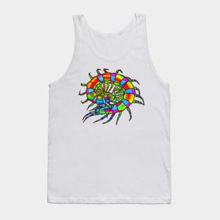 Rainbow Curled-Up Centipede Tank Top